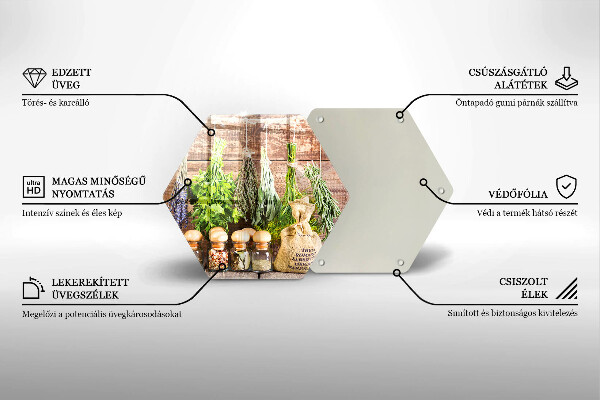 Tocător de bucătărie Ierburi condimente și lemn