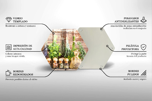 Tocător de bucătărie Ierburi condimente și lemn