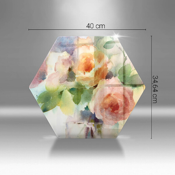 Tocător de bucătărie Flori pictate