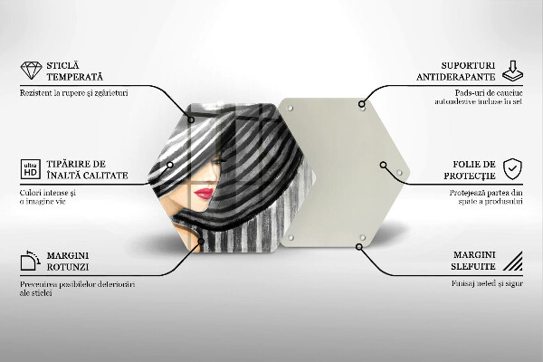 Tocător de bucătărie Femeie cu pălărie