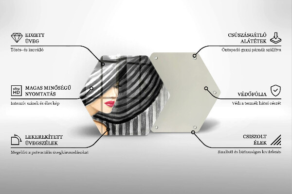 Tocător de bucătărie Femeie cu pălărie