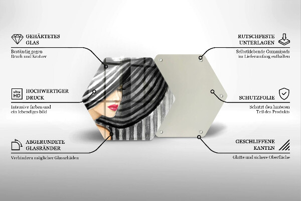 Tocător de bucătărie Femeie cu pălărie