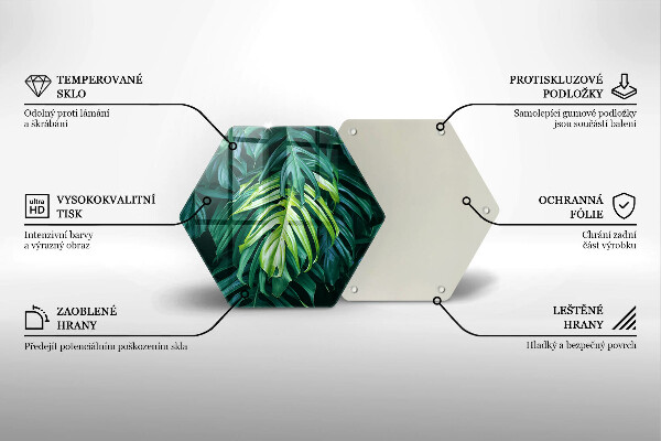 Tocător de bucătărie Frunze de monstera sălbatică