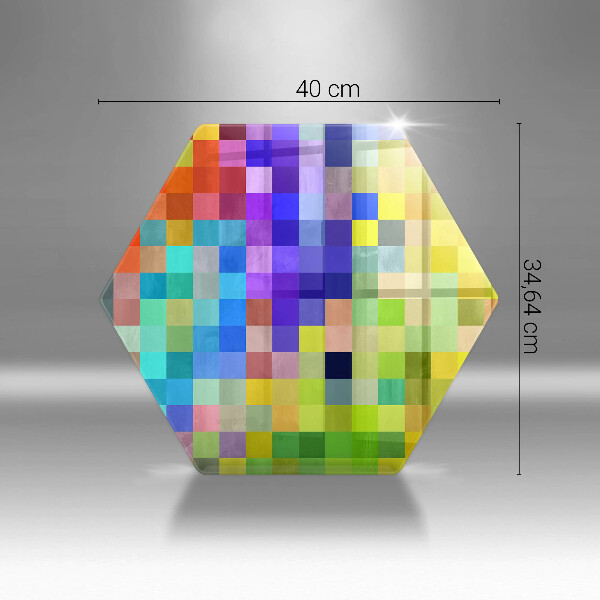 Tocător de bucătărie Pătrate de pixeli colorate