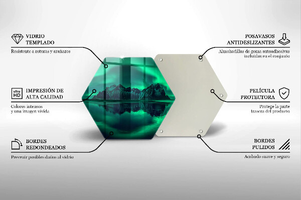 Tocător de bucătărie Peisaj cu aurora boreală