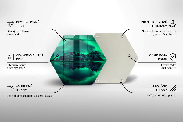 Tocător de bucătărie Peisaj cu aurora boreală