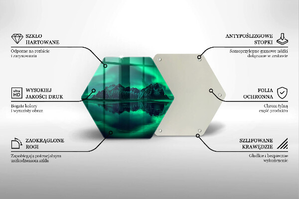 Tocător de bucătărie Peisaj cu aurora boreală