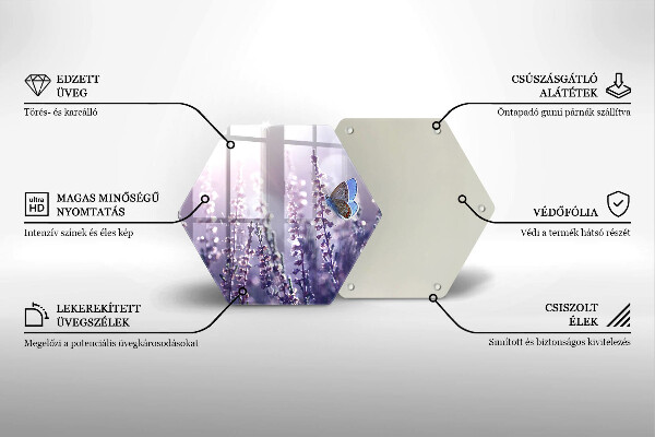 Tocător de bucătărie Flori sălbatice și fluture
