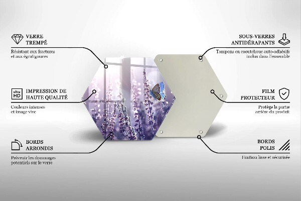 Tocător de bucătărie Flori sălbatice și fluture