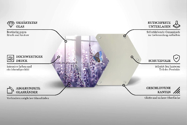 Tocător de bucătărie Flori sălbatice și fluture