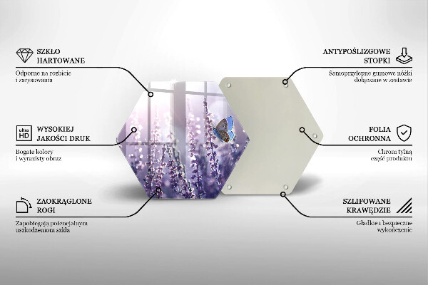 Tocător de bucătărie Flori sălbatice și fluture