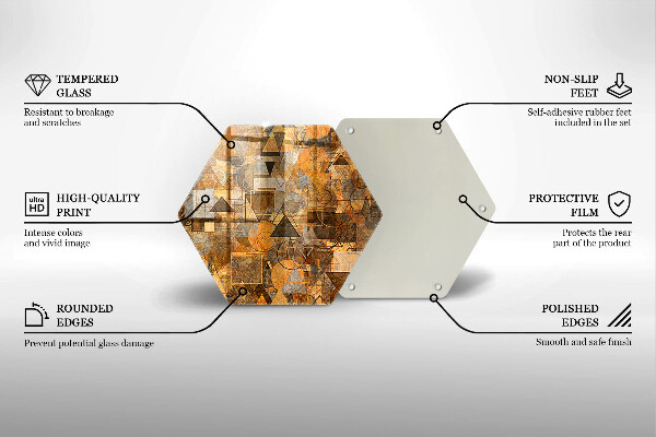 Tocător de bucătărie Model fără sudură de figuri geometrice