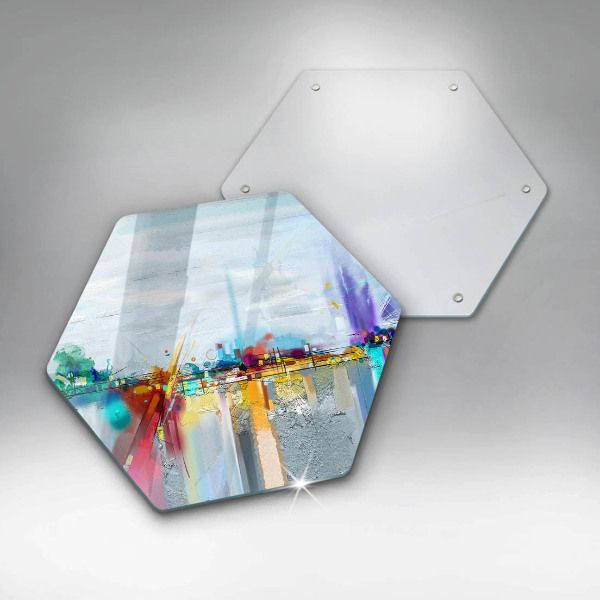 Tocător de bucătărie Abstracție pictată
