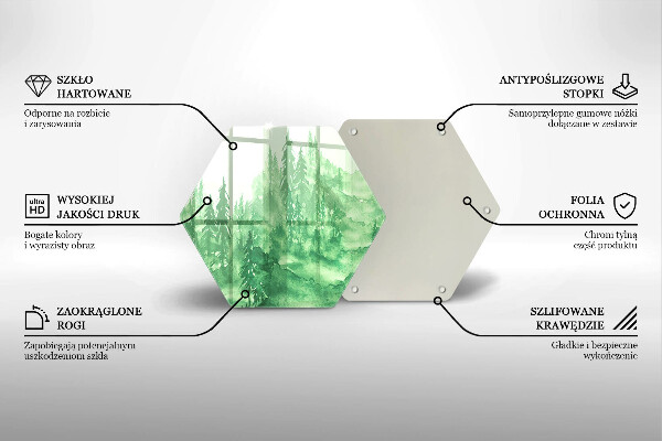 Tocător de bucătărie Pădure pictată