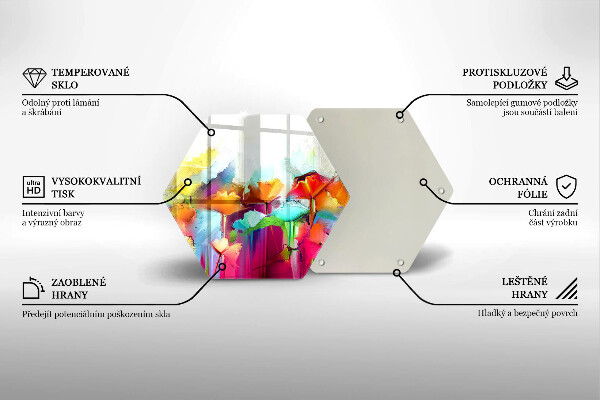 Tocător de bucătărie Flori pictate