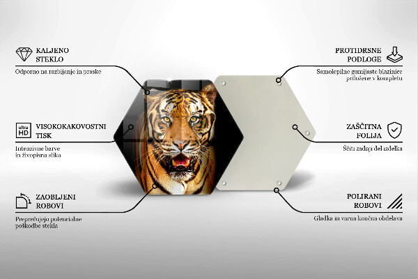 Tocător de bucătărie Tigru animale sălbatice