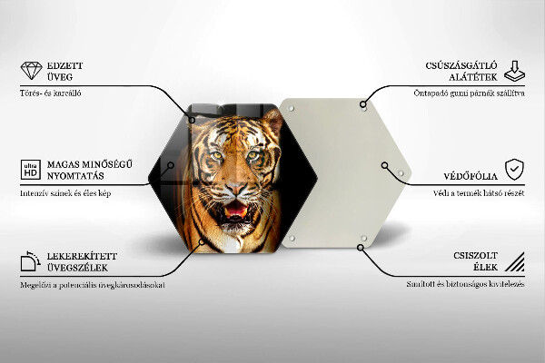 Tocător de bucătărie Tigru animale sălbatice