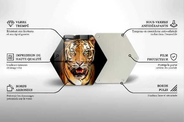 Tocător de bucătărie Tigru animale sălbatice