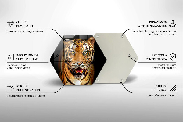 Tocător de bucătărie Tigru animale sălbatice