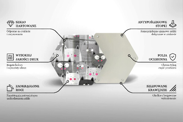 Tocător sticlă Ilustrație de pisici