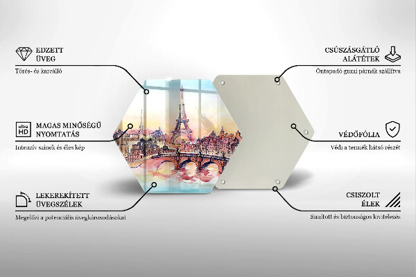 Tocător de bucătărie Peisajul Turnului Eiffel din Paris