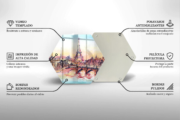 Tocător de bucătărie Peisajul Turnului Eiffel din Paris