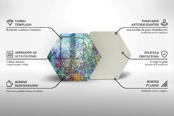 Tocător de bucătărie Abstracție de linii colorate