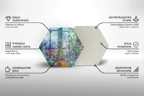 Tocător de bucătărie Abstracție de linii colorate