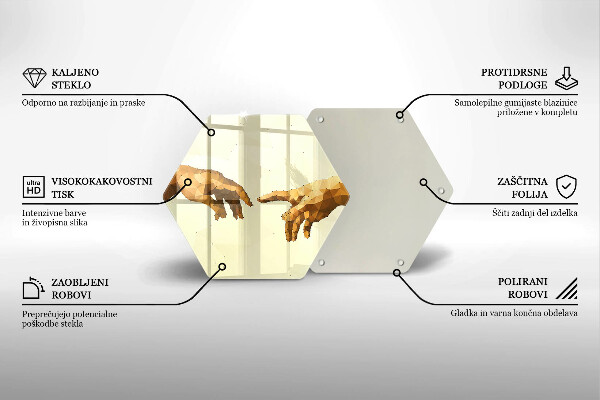 Tocător de bucătărie Crearea mâinilor lui Adam