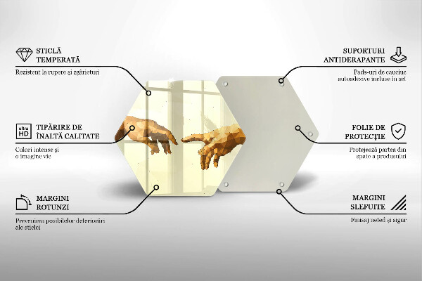 Tocător de bucătărie Crearea mâinilor lui Adam