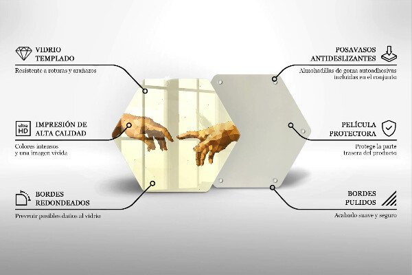 Tocător de bucătărie Crearea mâinilor lui Adam