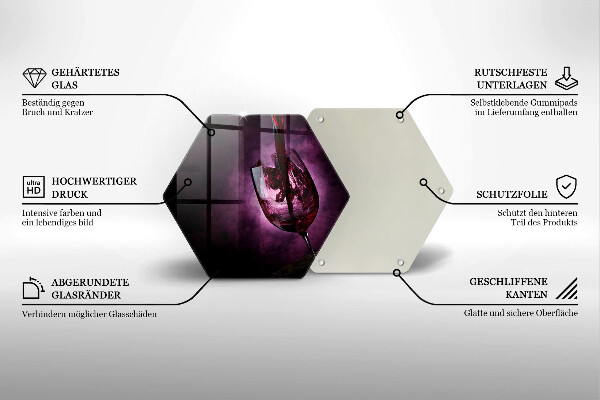 Tocător de bucătărie Un pahar de vin