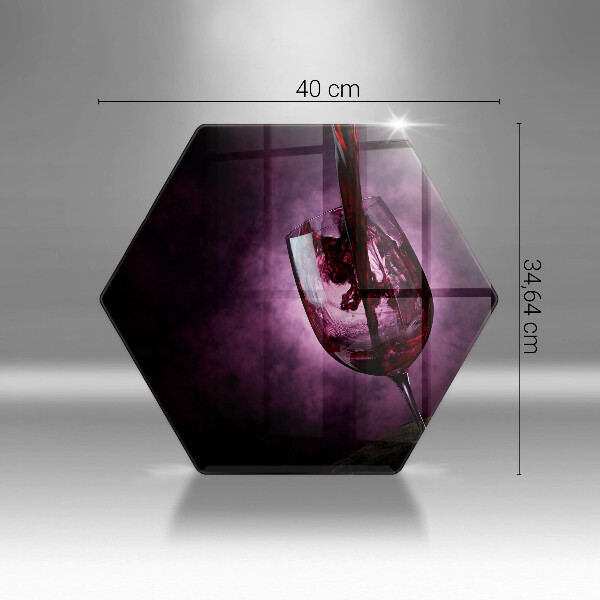 Tocător de bucătărie Un pahar de vin