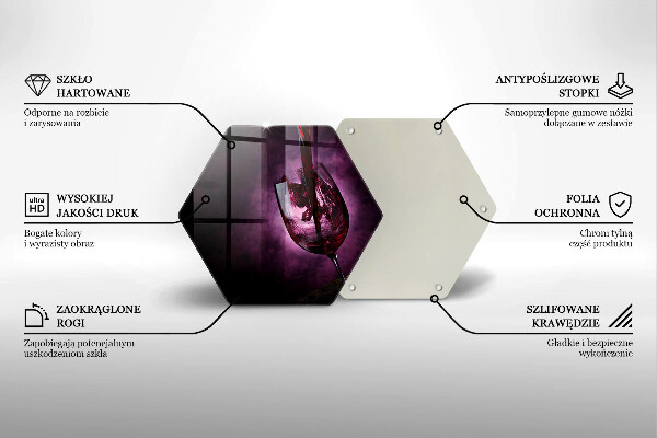 Tocător de bucătărie Un pahar de vin