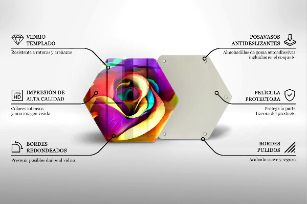 Tocător de bucătărie Petale de trandafiri colorate