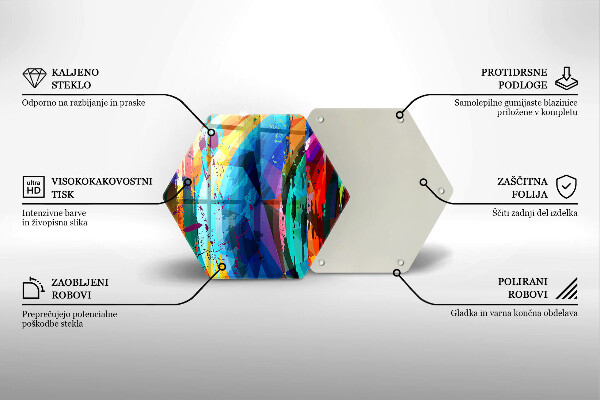 Tocător de bucătărie Pete de vopsea colorate