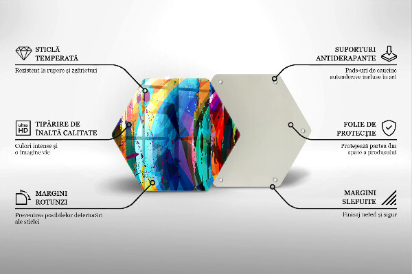 Tocător de bucătărie Pete de vopsea colorate