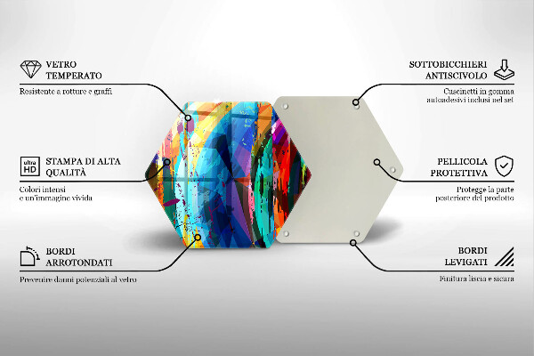 Tocător de bucătărie Pete de vopsea colorate