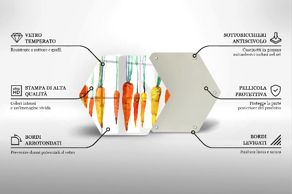 Tocător sticlă Ilustrație de morcov