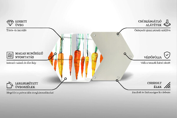 Tocător sticlă Ilustrație de morcov