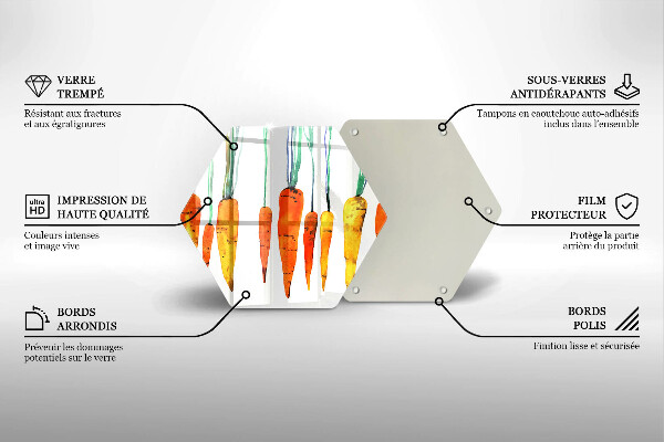 Tocător sticlă Ilustrație de morcov