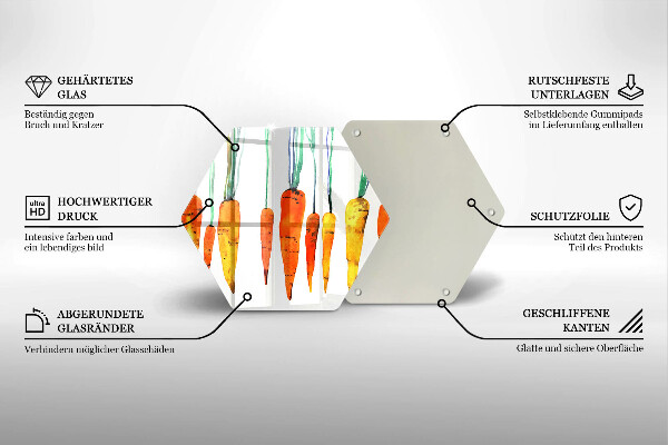 Tocător sticlă Ilustrație de morcov