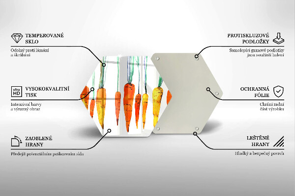 Tocător sticlă Ilustrație de morcov