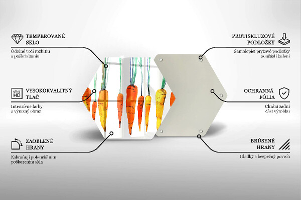 Tocător sticlă Ilustrație de morcov