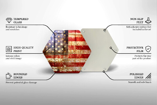 Tocător sticlă Steagul SUA Americii