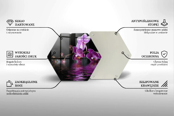 Tocător de bucătărie Apa zen de orhidee