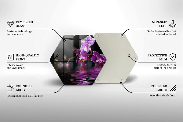 Tocător de bucătărie Apa zen de orhidee