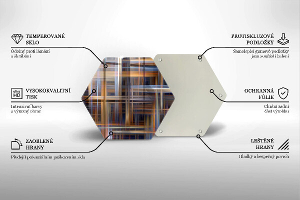 Tocător sticlă Linii abstracte de vopsea