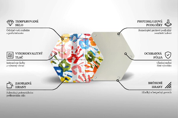 Tocător sticlă Urme de mâini ale copiilor