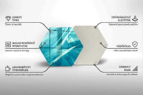 Tocător sticlă Pene delicate